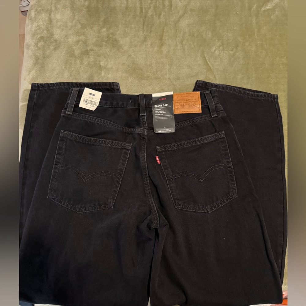 Levi’s Baggy Dad Jean Rake it Up Dark Wash Black Size 26 - Picture 10 of 10